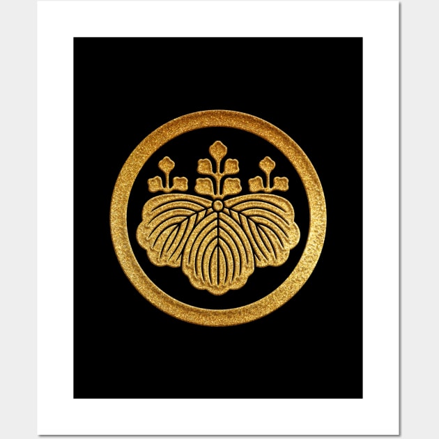 Gold Maruni Gosan no Kiri Kamon Wall Art by Takeda_Art